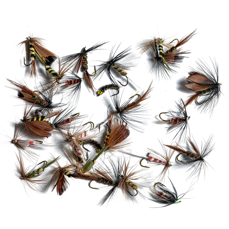 12 stycken fiske flugor i stone flies